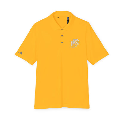 Orange Performance Polo with 'D' Chest Logo — Men's Golf & Team Shirt