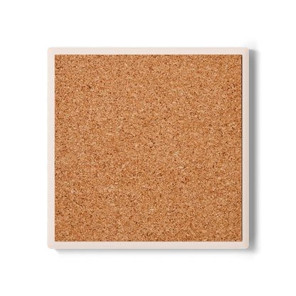 Monogram DD Ceramic Coaster — Modern Black Double-D Initial Drink Coaster