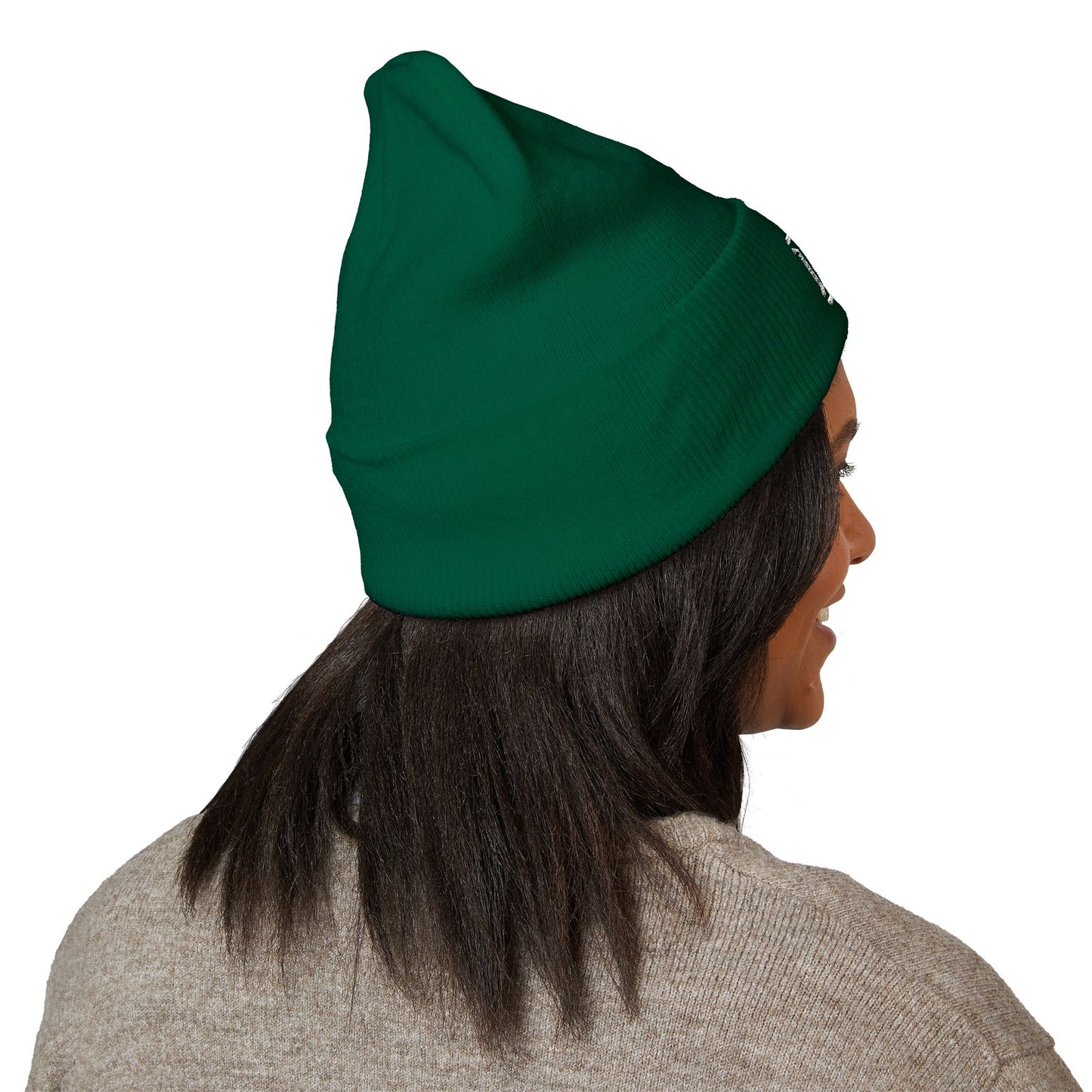 Embroidered Monogram Cuffed Beanie — Classic Initial D Knit Hat