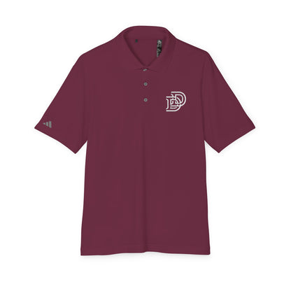 Orange Performance Polo with 'D' Chest Logo — Men's Golf & Team Shirt