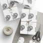 Monogram Pattern Wrapping Paper – Black & White Logo Gift Wrap