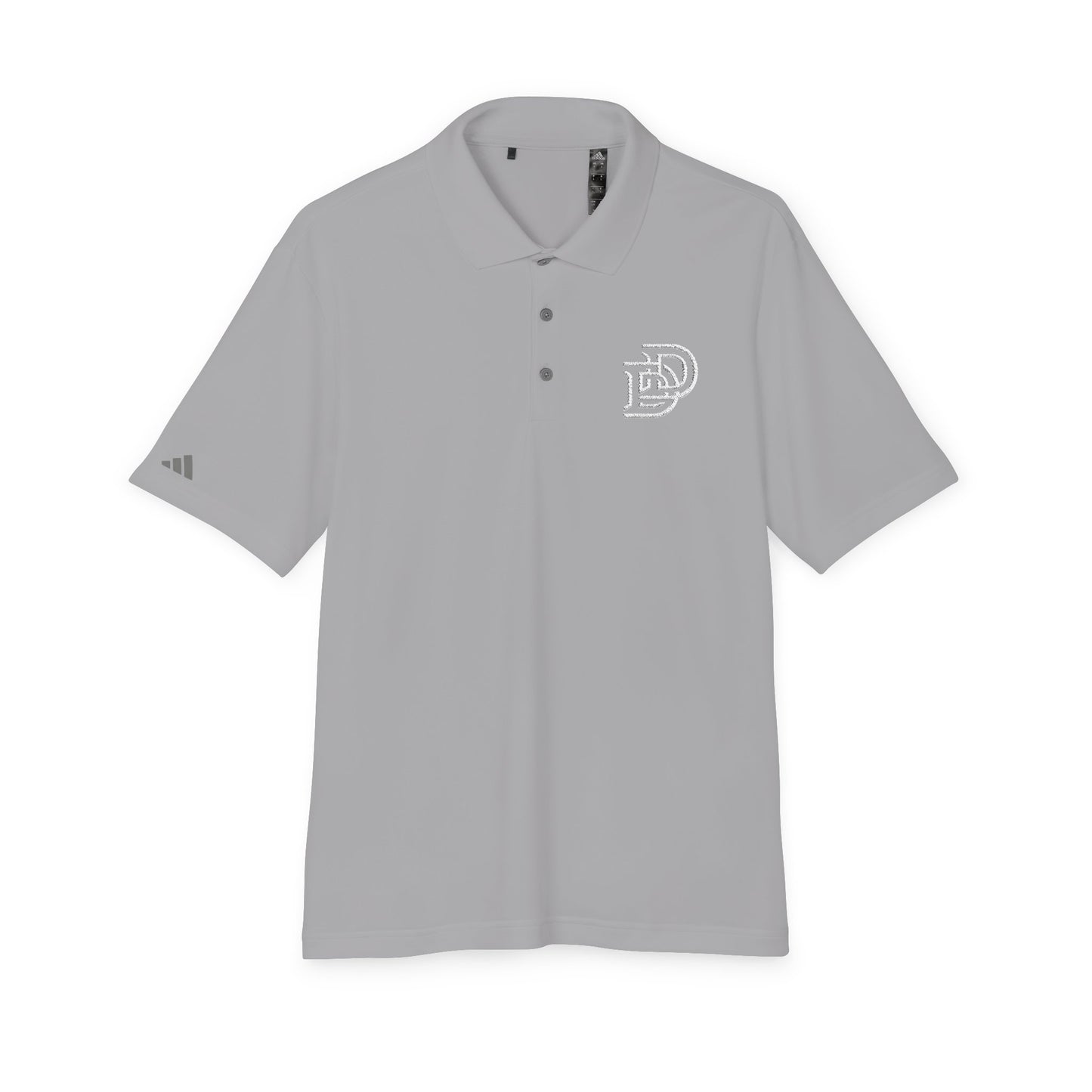 Orange Performance Polo with 'D' Chest Logo — Men's Golf & Team Shirt