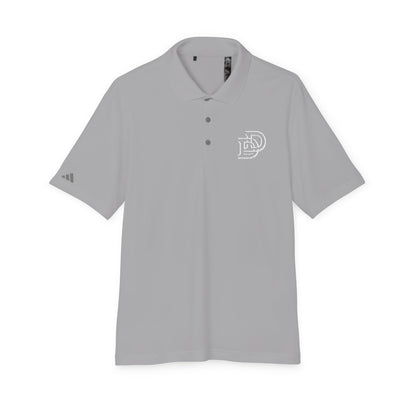 Orange Performance Polo with 'D' Chest Logo — Men's Golf & Team Shirt