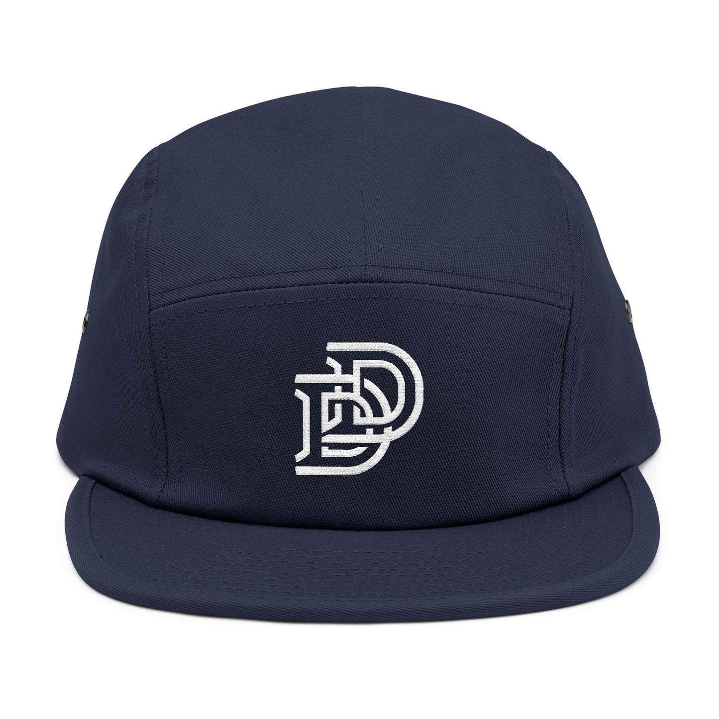 Embroidered D Logo 5-Panel Cap — Minimal Streetwear Hat