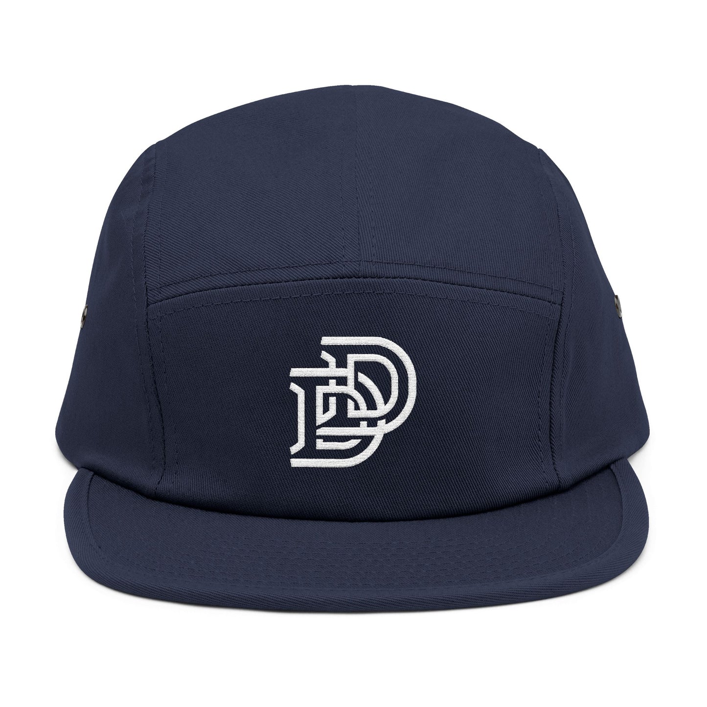 Embroidered D Logo 5-Panel Cap — Minimal Streetwear Hat