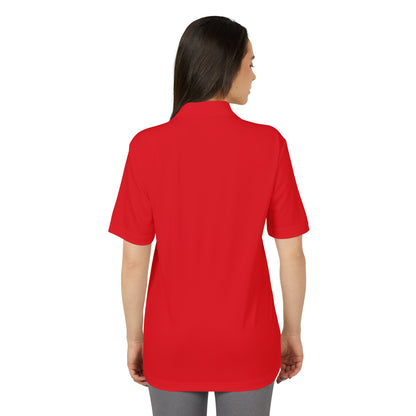 Orange Performance Polo with 'D' Chest Logo — Men's Golf & Team Shirt