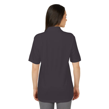 Orange Performance Polo with 'D' Chest Logo — Men's Golf & Team Shirt