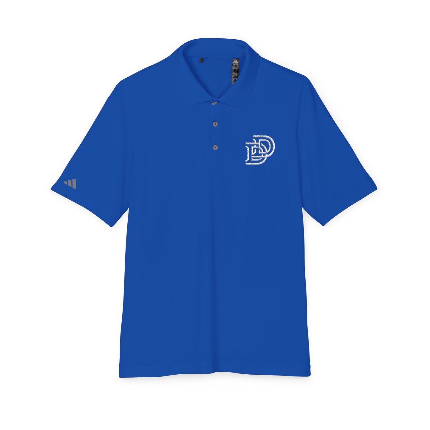 Orange Performance Polo with 'D' Chest Logo — Men's Golf & Team Shirt