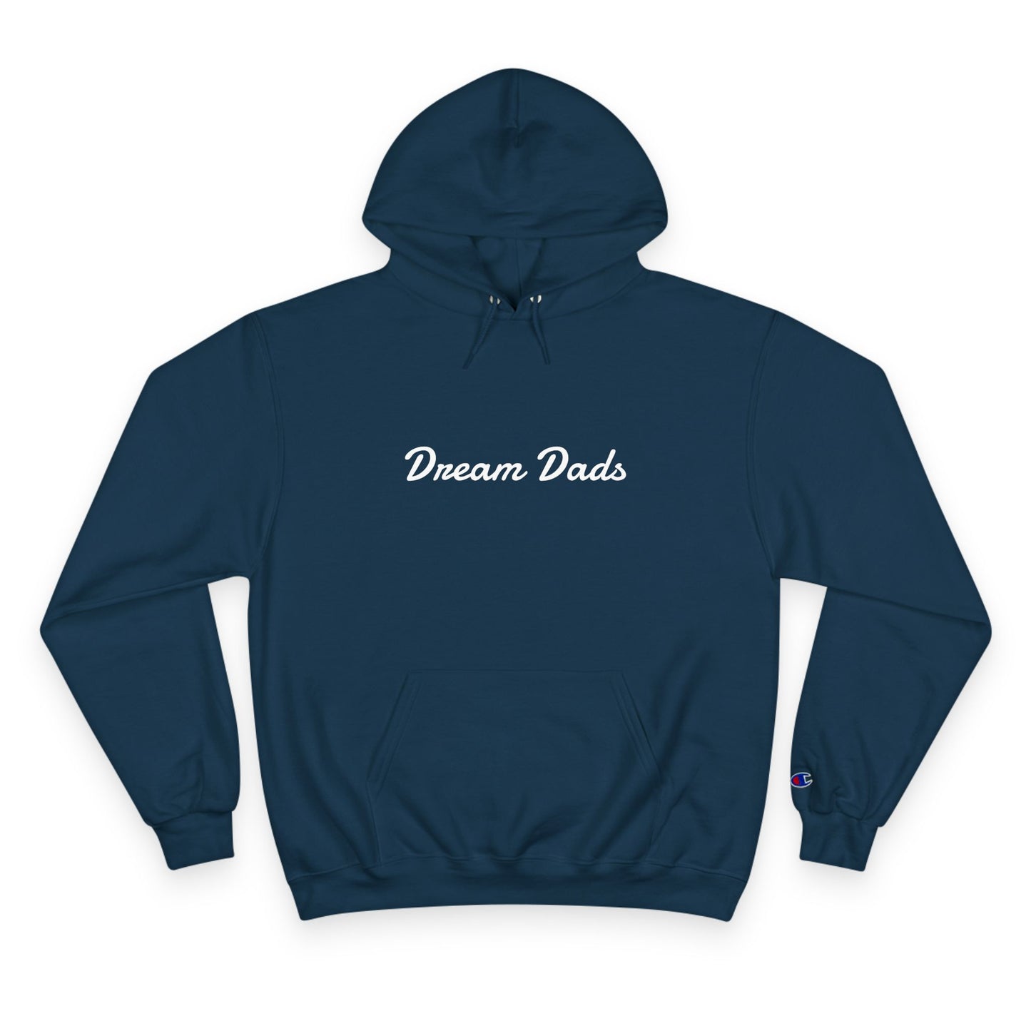 Dream Dads Hoodie — Minimal Script Front & Interlocking DD Back Pullover
