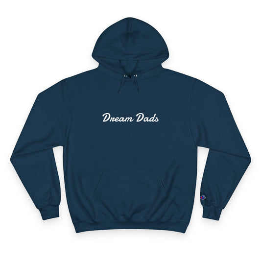 Dream Dads Hoodie — Minimal Script Front & Interlocking DD Back Pullover