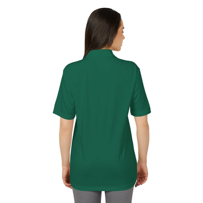 Orange Performance Polo with 'D' Chest Logo — Men's Golf & Team Shirt