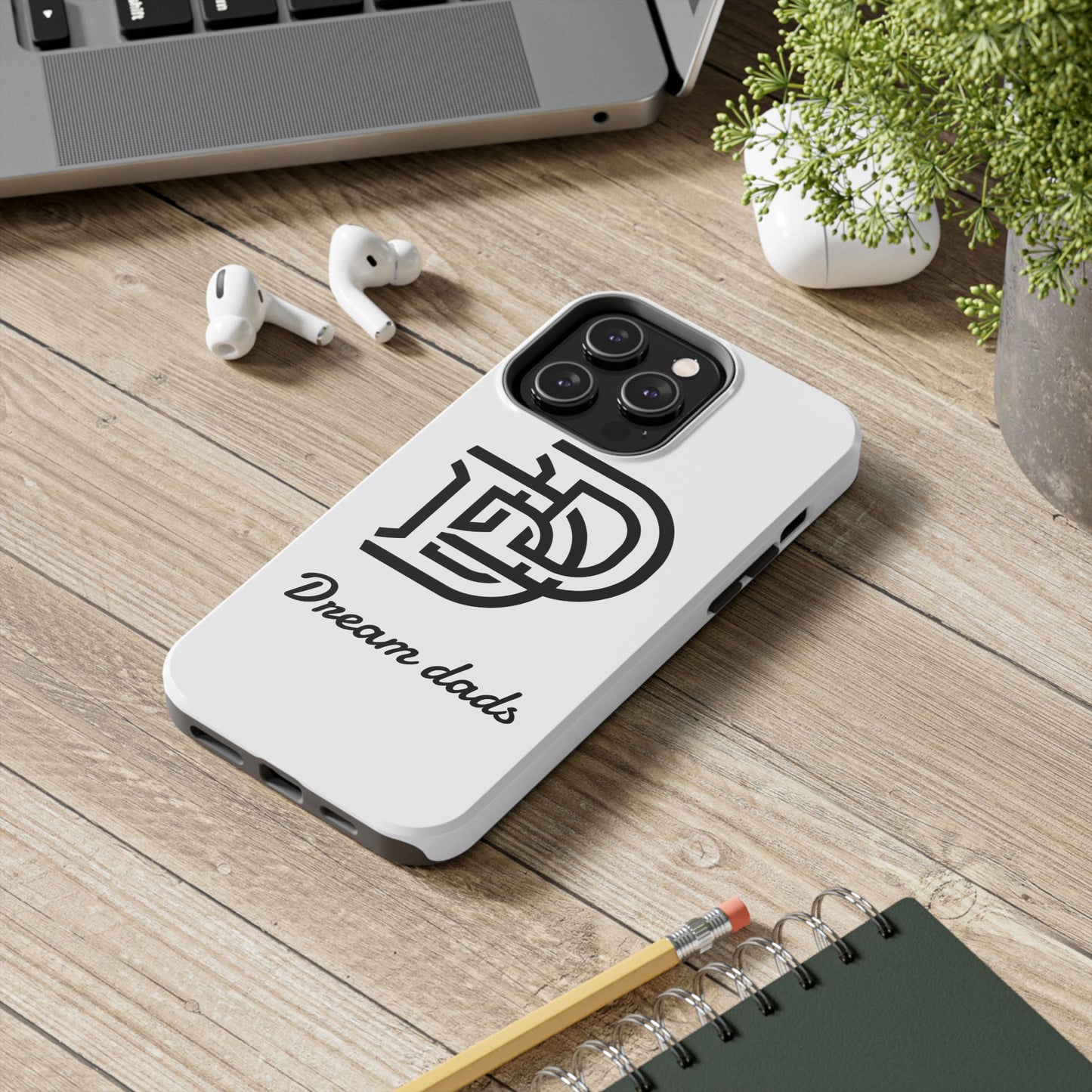 Dream Dads Tough Phone Case — Minimal Monogram DD Phone Cover for Fathers, Father’s Day Gift