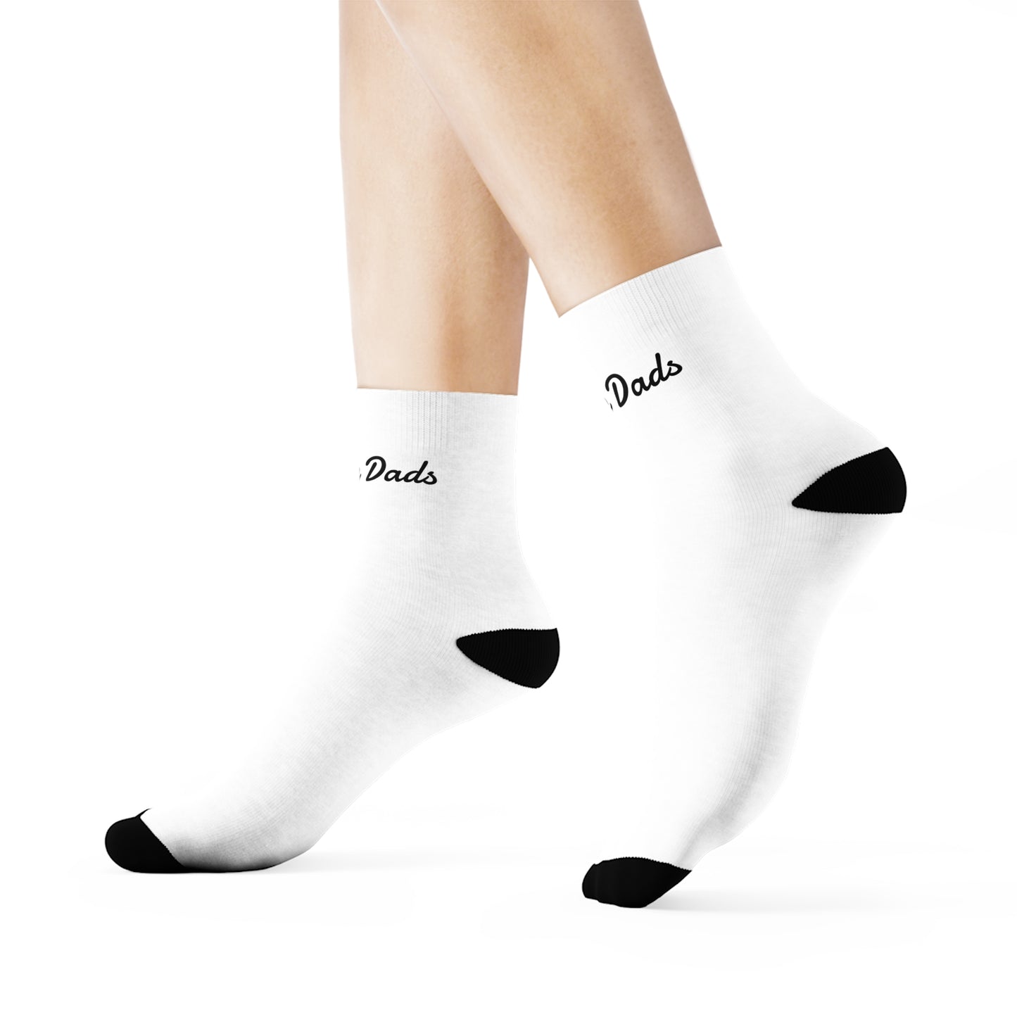 Dream Daddy Crew Socks — Novelty White Socks with Script Text