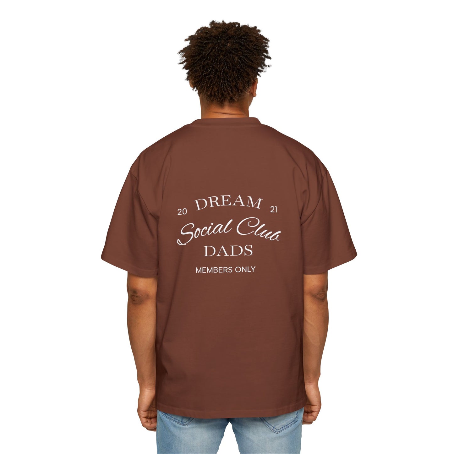 Dream Dads Tee — 'Dream Social Club Dads' Red Oversized Men's T-Shirt