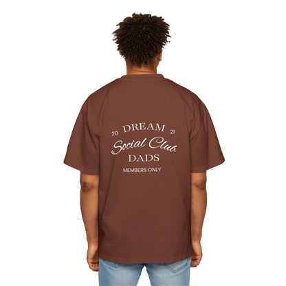 Dream Dads Tee — 'Dream Social Club Dads' Red Oversized Men's T-Shirt