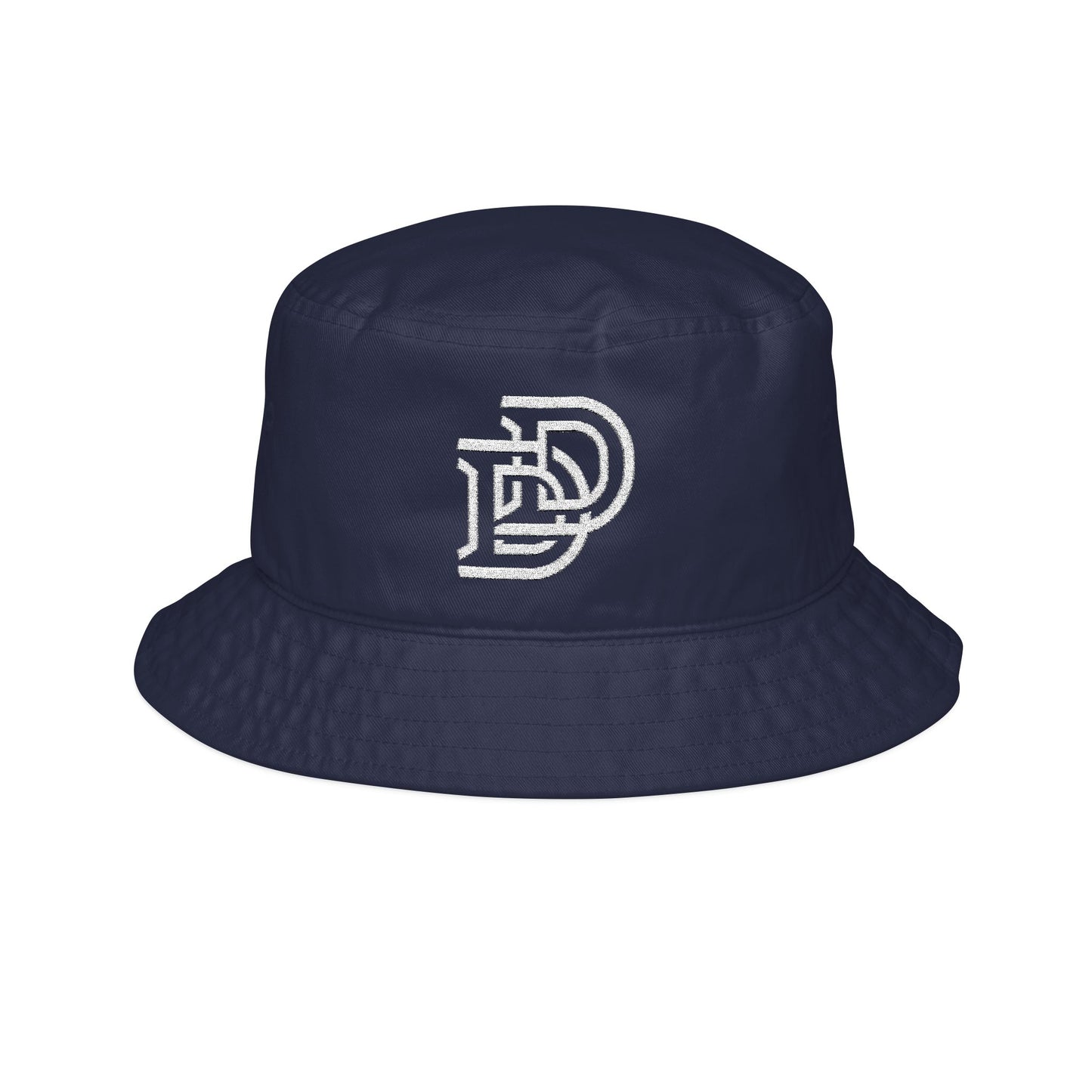Embroidered DD Monogram Bucket Hat — Casual Streetwear Cap