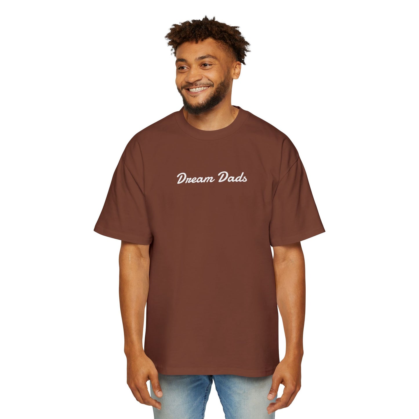 Dream Dads Tee — 'Dream Social Club Dads' Red Oversized Men's T-Shirt