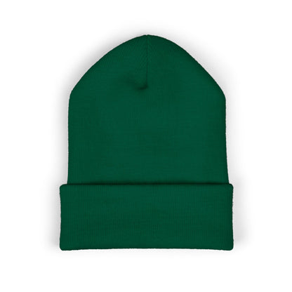 Embroidered Monogram Cuffed Beanie — Classic Initial D Knit Hat