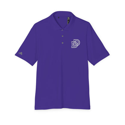 Orange Performance Polo with 'D' Chest Logo — Men's Golf & Team Shirt