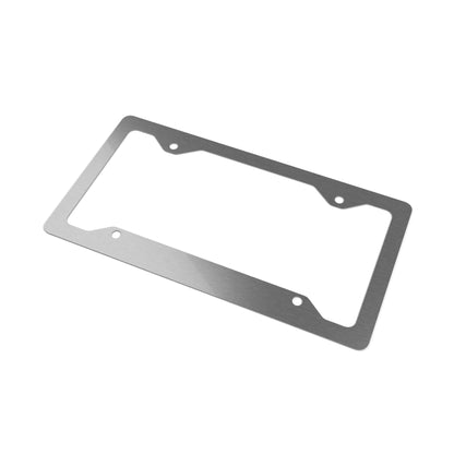 Dream Dads Metal License Plate Frame — Chrome Car Plate Holder for Father’s Day & New Dads
