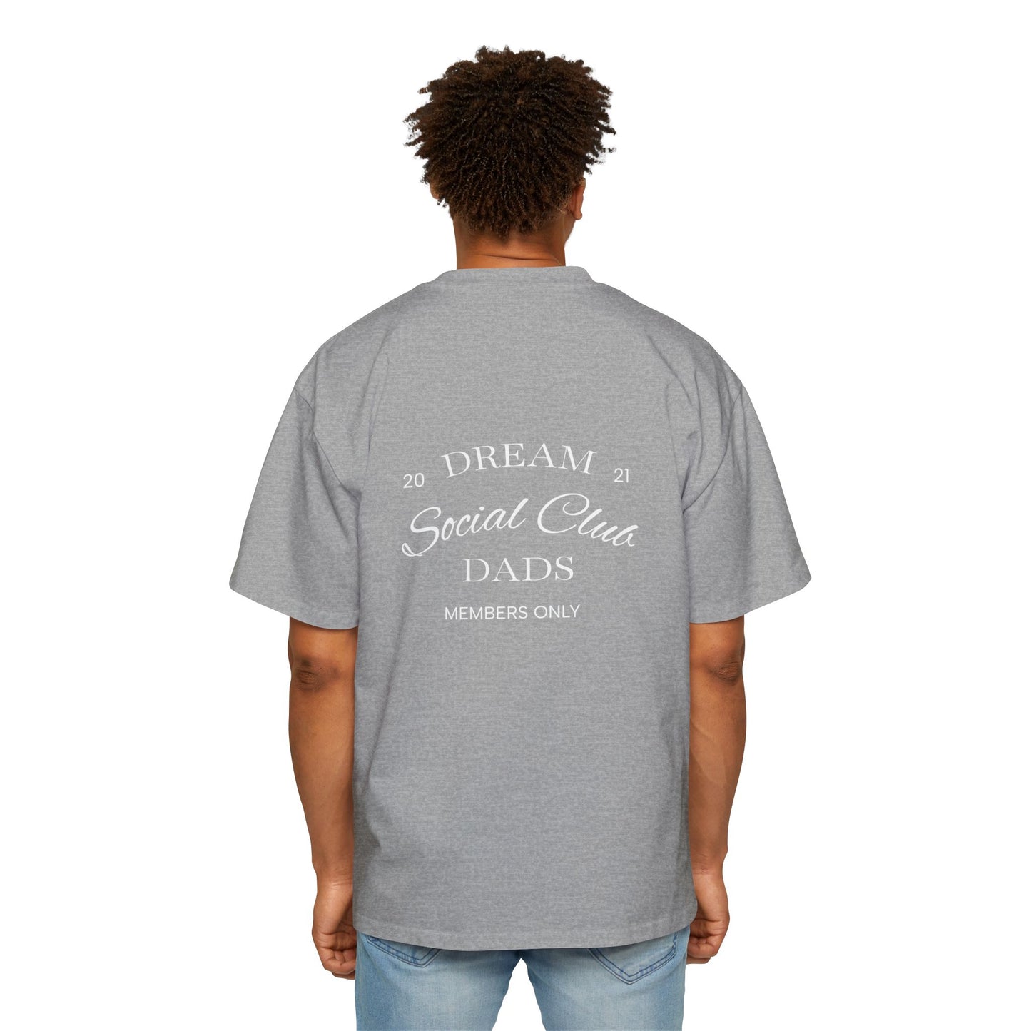 Dream Dads Tee — 'Dream Social Club Dads' Red Oversized Men's T-Shirt