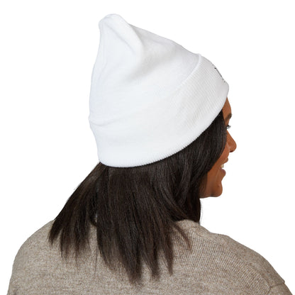 Embroidered Monogram Cuffed Beanie — Classic Initial D Knit Hat