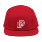 Embroidered D Logo 5-Panel Cap — Minimal Streetwear Hat