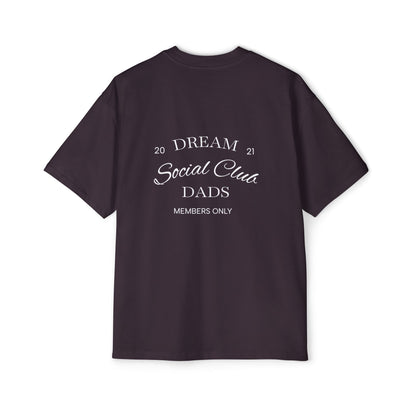 Dream Dads Tee — 'Dream Social Club Dads' Red Oversized Men's T-Shirt