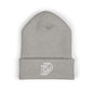 Embroidered Monogram Cuffed Beanie — Classic Initial D Knit Hat