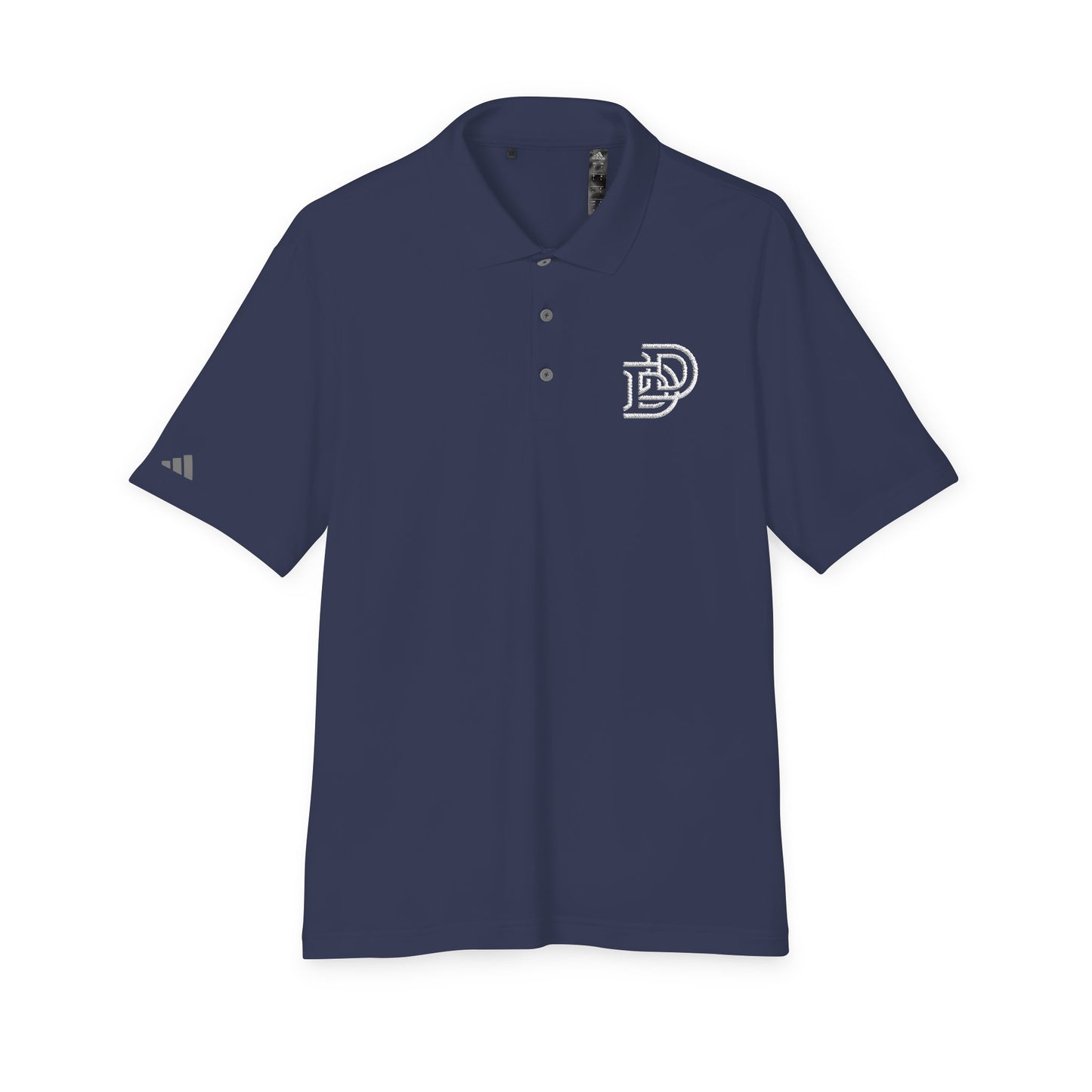 Orange Performance Polo with 'D' Chest Logo — Men's Golf & Team Shirt