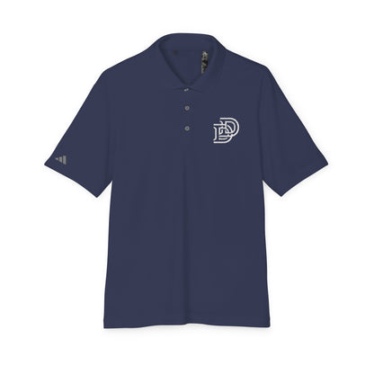 Orange Performance Polo with 'D' Chest Logo — Men's Golf & Team Shirt