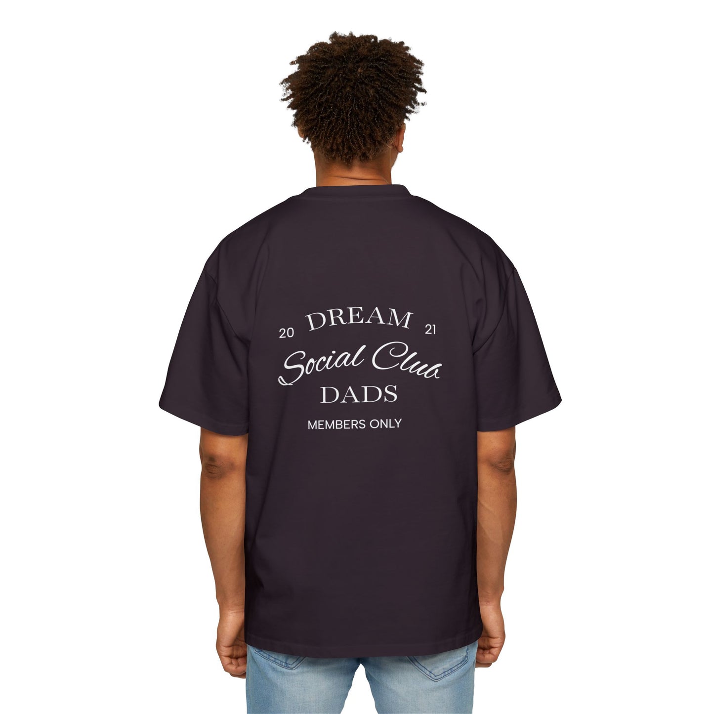 Dream Dads Tee — 'Dream Social Club Dads' Red Oversized Men's T-Shirt
