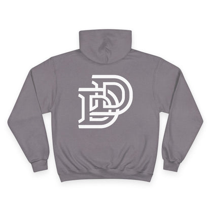 Dream Dads Hoodie — Minimal Script Front & Interlocking DD Back Pullover