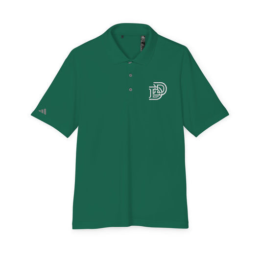 Orange Performance Polo with 'D' Chest Logo — Men's Golf & Team Shirt