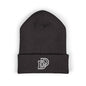Embroidered Monogram Cuffed Beanie — Classic Initial D Knit Hat
