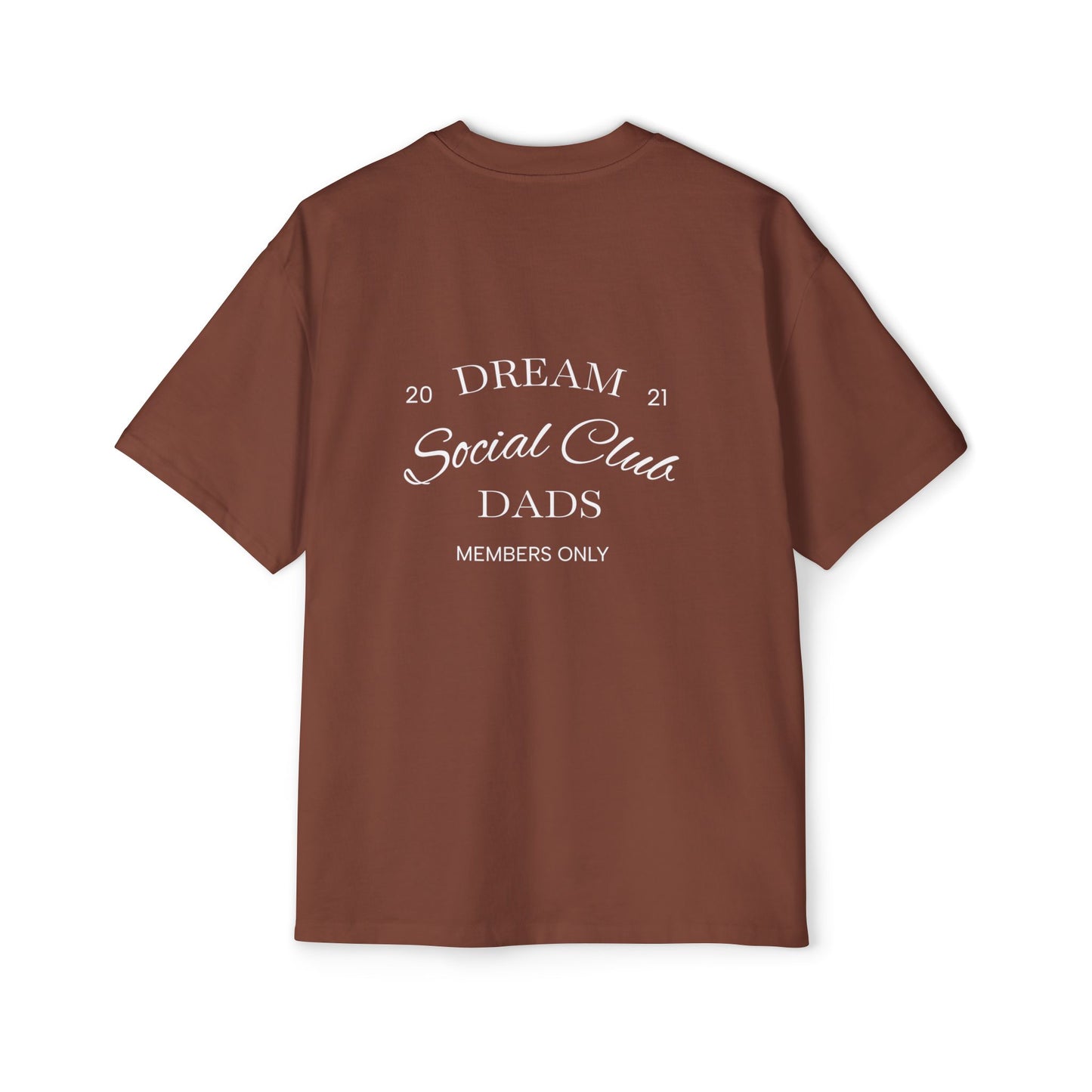 Dream Dads Tee — 'Dream Social Club Dads' Red Oversized Men's T-Shirt