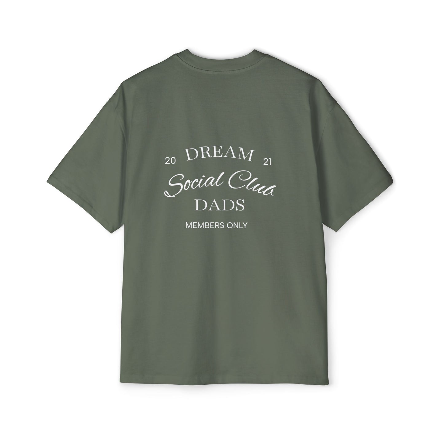 Dream Dads Tee — 'Dream Social Club Dads' Red Oversized Men's T-Shirt