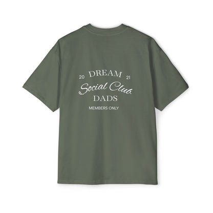 Dream Dads Tee — 'Dream Social Club Dads' Red Oversized Men's T-Shirt