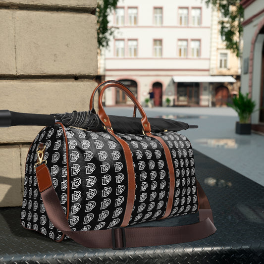 Monogram Waterproof Travel Duffle Bag — Black Patterned Weekender